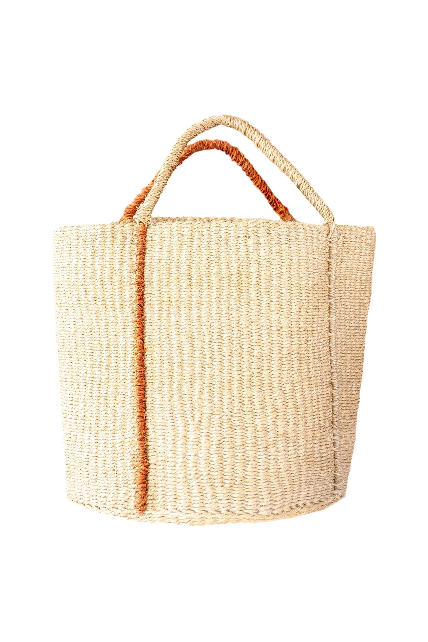 Natural and Rust Shopping Basket