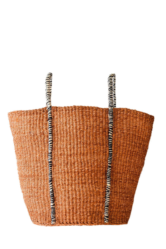 Rust and Monochrome Floor Storage Basket