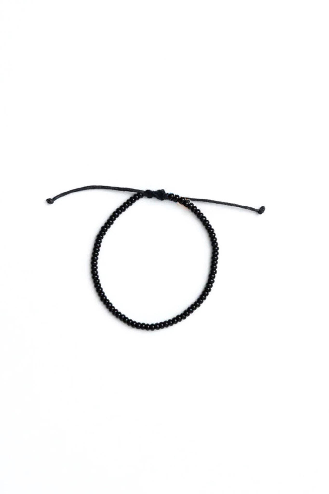 Black Hand Beaded Maasai Stacking Bracelet