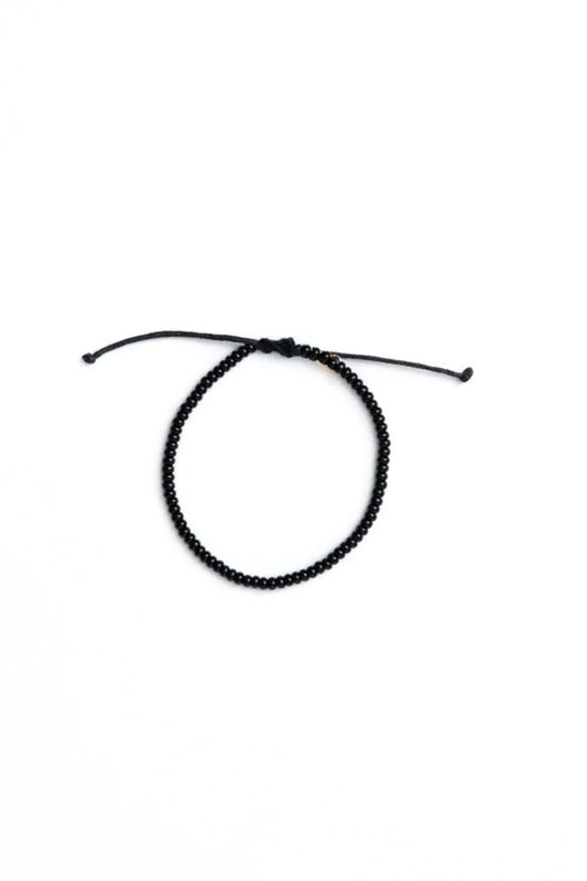 Black Hand Beaded Maasai Stacking Bracelet