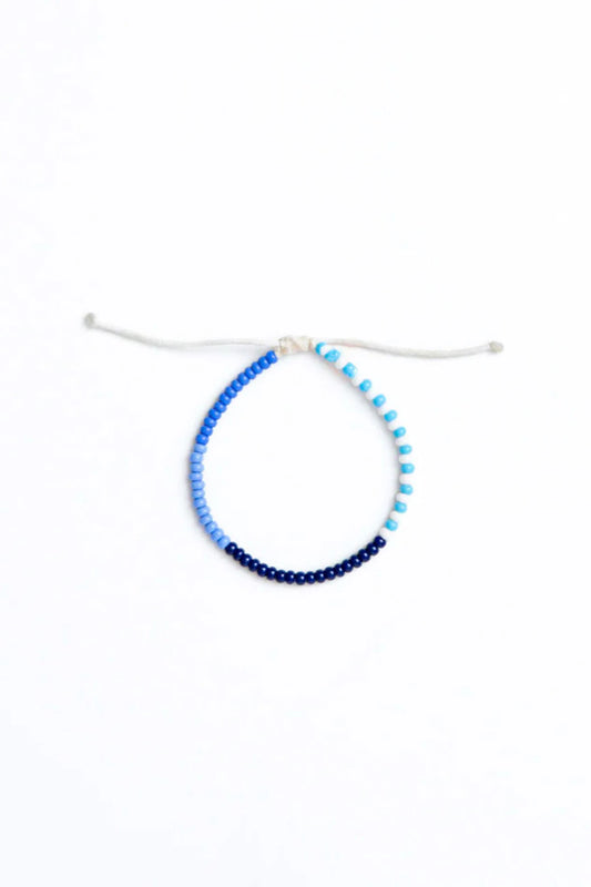 Blue Fusion Hand Beaded Maasai Stacking Bracelet