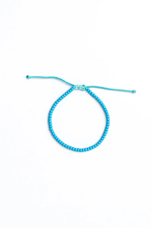 Sky Blue Hand Beaded Maasai Stacking Bracelet