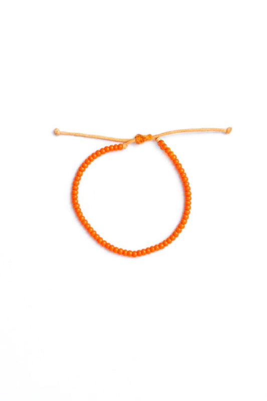 Orange Hand Beaded Maasai Stacking Bracelet